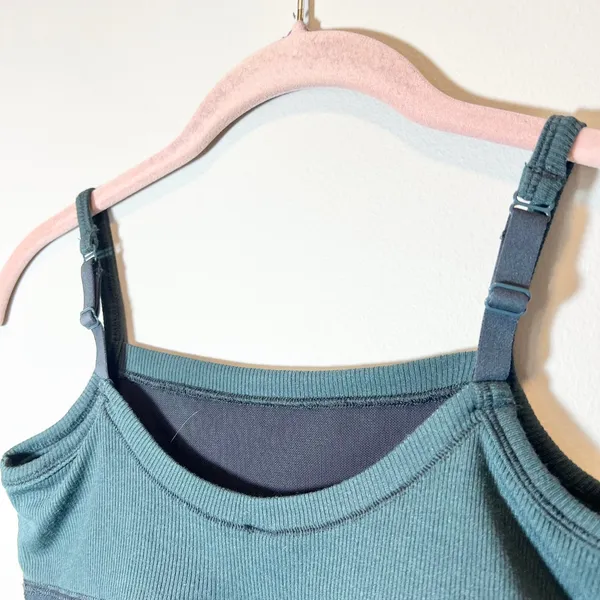 SKIMS‎ Ribbed Bralette Deep Teal Green Adjustable Straps Large - Image 5