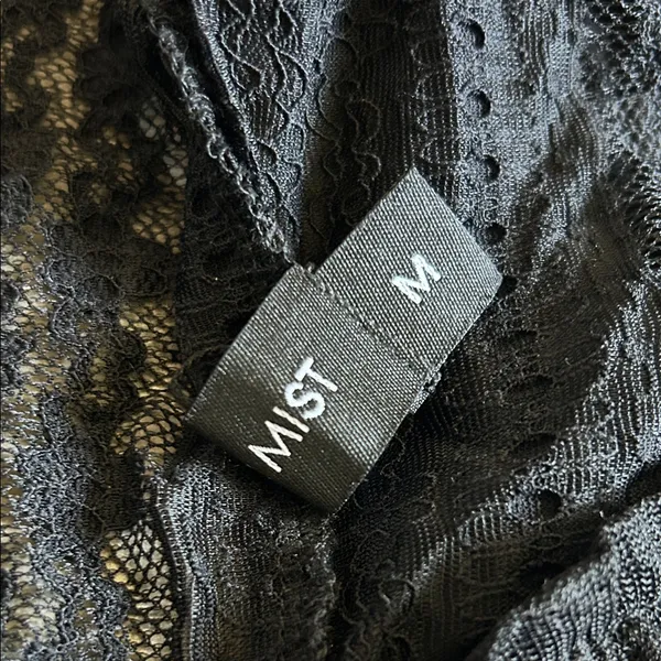 Tiger Mist Black Sheer Long Sleeve Top - Image 3