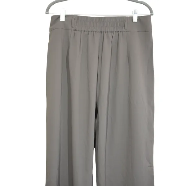 Halara Size Large Pants High Rise Waisted Wide Leg Pleated Trousers Taupe Gray - Image 6