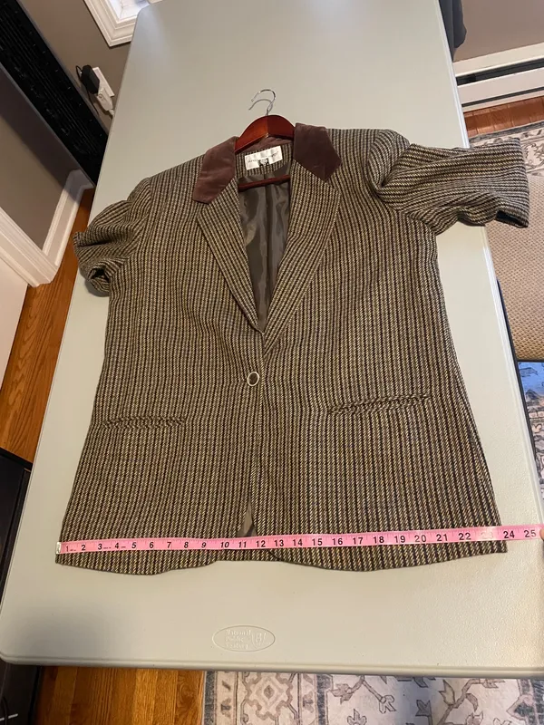 Vintage Fundamental Things Houndstooth Wool Blend Sport Coat/Blazer - Image 8