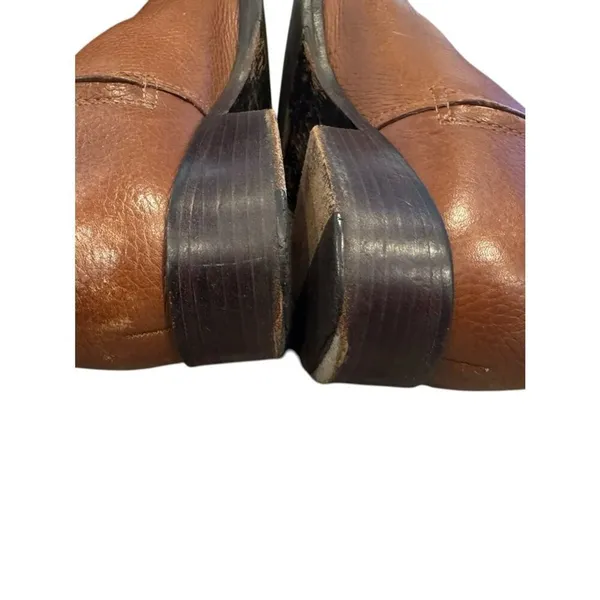 Tory Burch Jolie Riding Boots Pebbled Brown Leather 10.5 - Image 4
