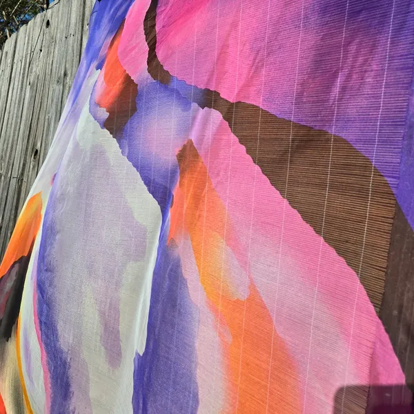 Multicolired Scarf 43x71" Pink - Image 2