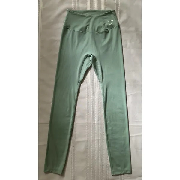 Gymshark Training 7/8 Leggings - Alpine Green - Size M - Image 6