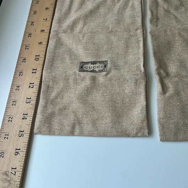 2 15” x 6” Gucci Slippers Dust Bags - Image 5