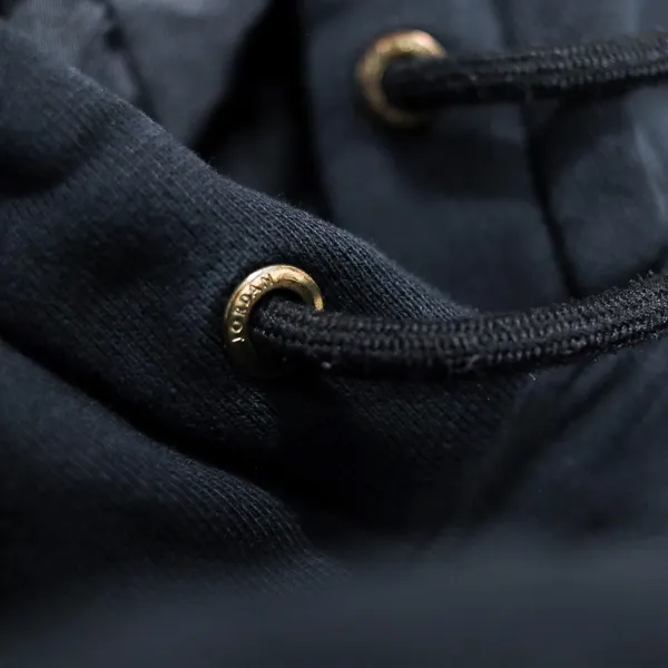 Jordan Brooklyn Fleece Hoodie‎ Women M Black Satin Lined FB5110-010 Oversized - Image 6