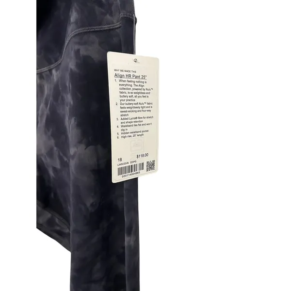 Lululemon Align High Rise Pant 28" 7/8 Diamond Dye Pitch Grey Size 18 NWT - Image 7