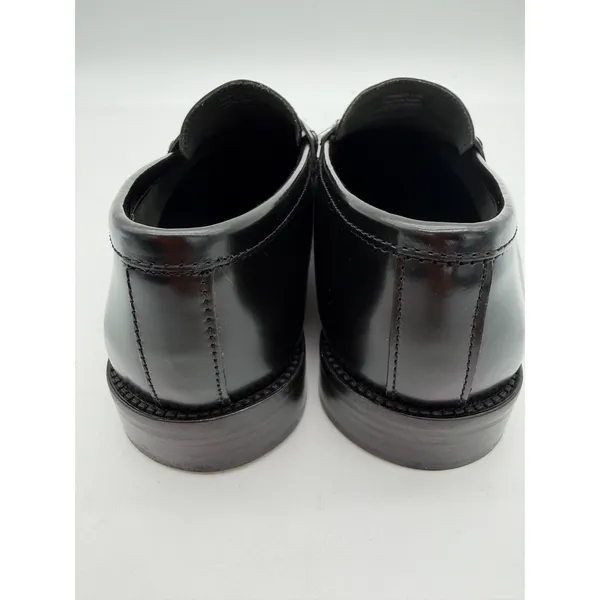 MNG Mango Luisa 100% Black Leather Preppy Penny Loafers Minimalist EU 39 US 8.5 - Image 6