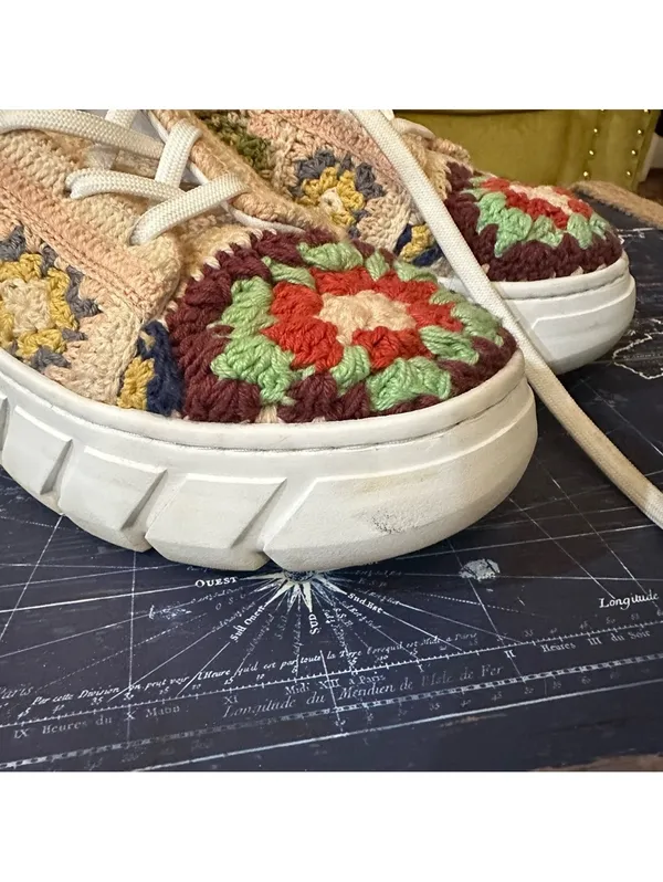 Free People “Catch Me If You Can” Crochet Sneakers – Size 38/8 - Image 9
