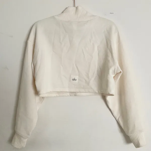 Alo Yoga Cropped Serenity Coverup Ivory S - Image 5