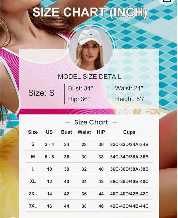 Womens One Piece Swimsuit Sporty Ribbed Slimming Cute Bathing Suit 2024 Flattering High Cut Swimming Suits - Image 7