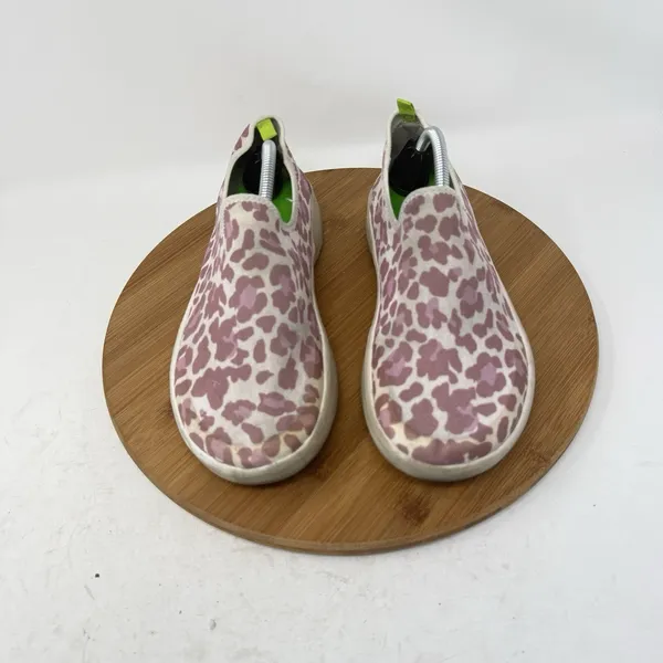 Oofos OOmg Eeze Low Pink Leopard Recovery‎ Slip On Shoes Comfort READ Womens 9 - Image 2
