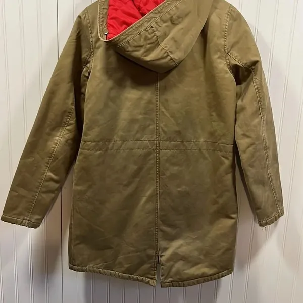 Top shop tan hooded full zip cargo coat - Image 6