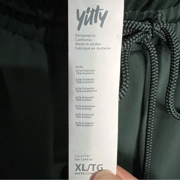 YITTY Ultra Luxe High Waist Everpine Green Jogger Athleisure‎ Pants - Image 9