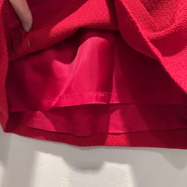 NWT Ann Taylor‎ Red Wool Pencil Skirt Size 00 Petite - Image 2