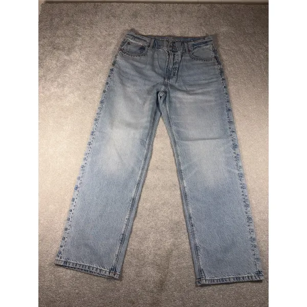 american eagle ex boyfriend jeans studded detail size 8 - Image 2