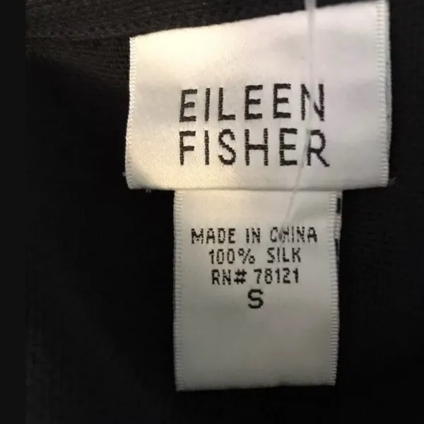 Eileen Fisher Dress Size Small 100% Silk Black Maxi Sleeveless Casual Career - Image 6