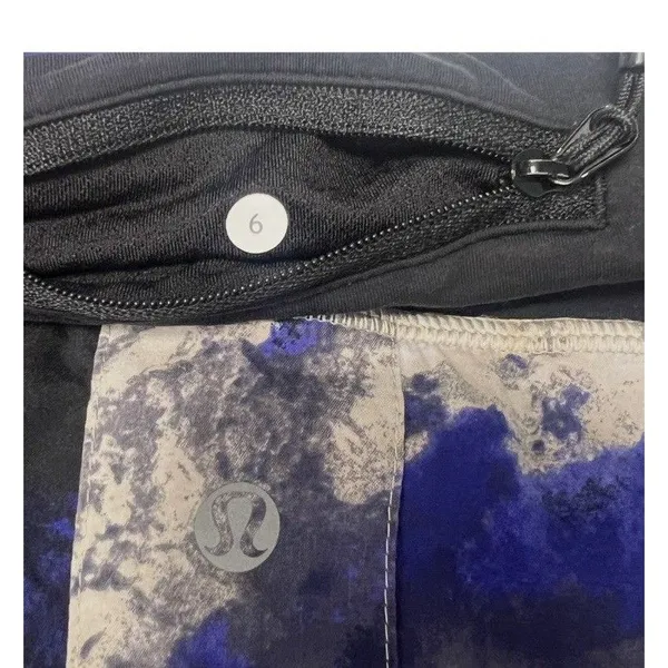 Lululemon Pace Setter Milky Way Skort Skirt Blue Purple Galaxy Marble 14" Size 6 - Image 11