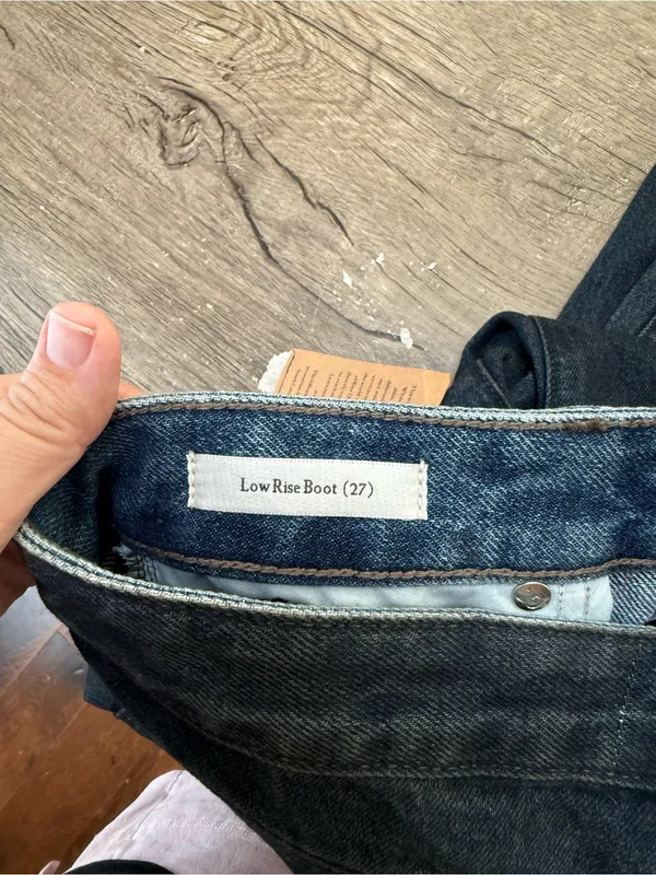 RARE DNM EDIT Dark Blue Low Rise Bootcut‎ Jeans size 27 NWT - Image 8