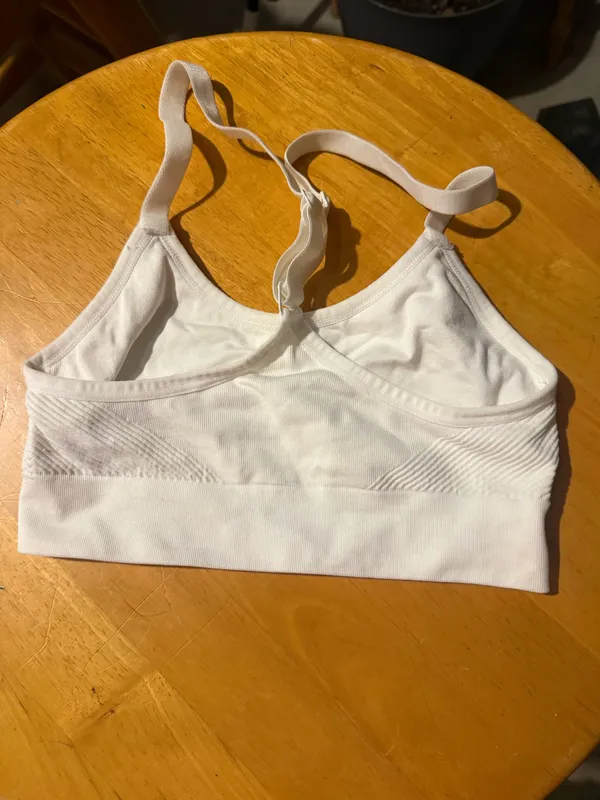 White New Balance Sports Bra - Image 2