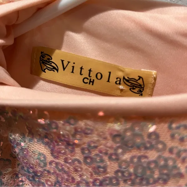Pink Sequence Long Sleeve Dress - Image 4