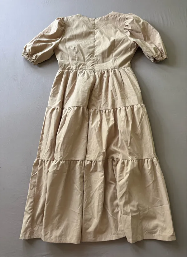 Sunday Up Boho Puff Sleeve Tiered Midi Dress - Image 3