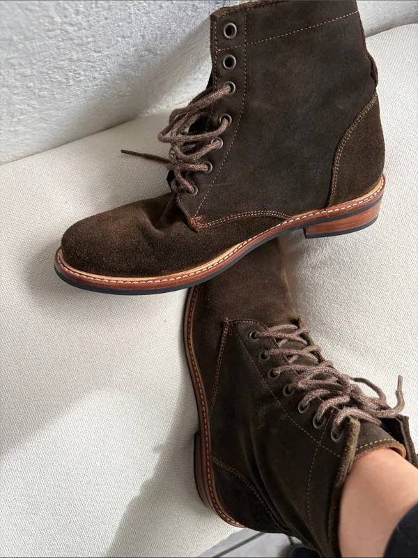 Nisolo Brown Suede Lace-Up Ankle Boots - Image 11
