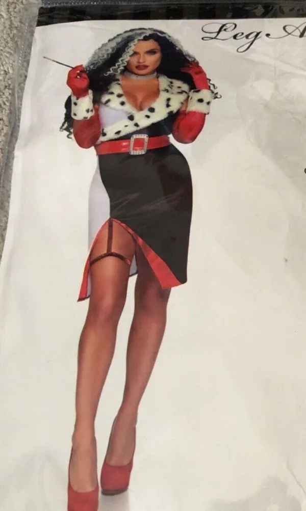 Leg Avenue Women's Devilish Dalmatian Diva Medium Halloween Costume - Image 9
