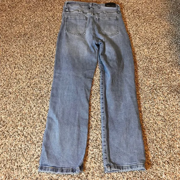 Kendall + Kylie The Icon High Rise‎ Straight Leg Ripped Distressed Jeans Women's - Image 7