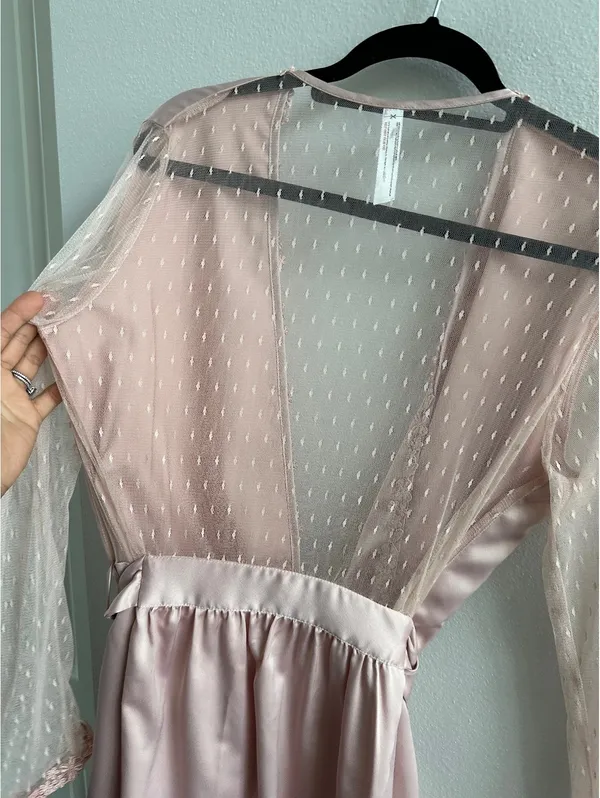 FLORA NIKROOZ Lace Trim Robe - Image 7