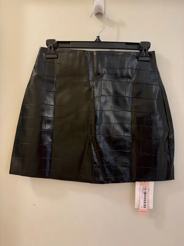 MICAS Black Texture faux leather mini skirt (NWT) - Image 5