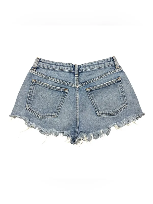 Reformation Button Fly Cut Off Jean Denim Shorts Size 27 - Image 6