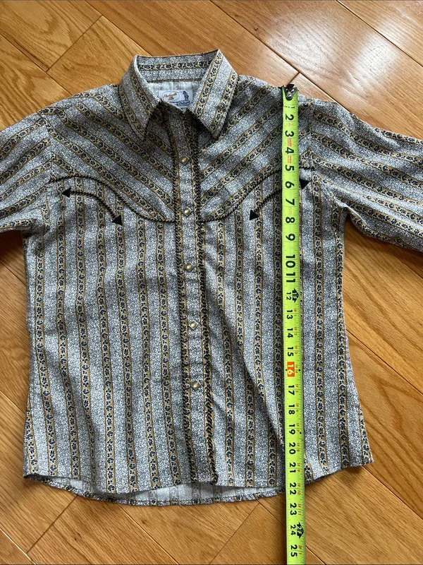 Panhandle Slim Western Shirt with snaps southwestern cattle rustler Bull riding - Image 9