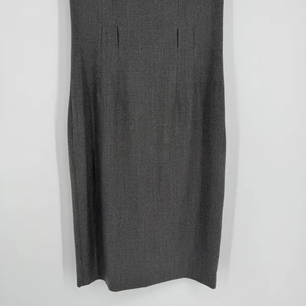 Ralph Lauren Black Label Wool Sheath Dress Size 4 Gray Workwear‎ Minimalist Chic - Image 5