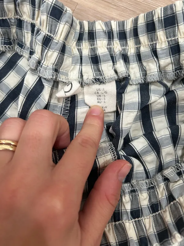 Navy Boxer Gingham Shorts Blue Size L - Image 2