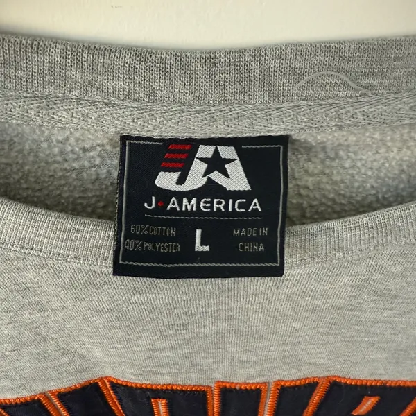 J America Auburn Tigers Women's Crewneck Sweatshirt Gray Sz Large‎ Embroidered - Image 6