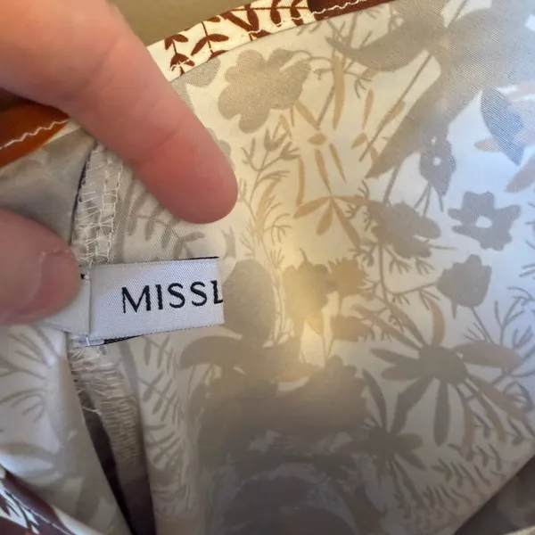 MISSLOOK Brown and White Floral Maxi Slip Dress - Image 3
