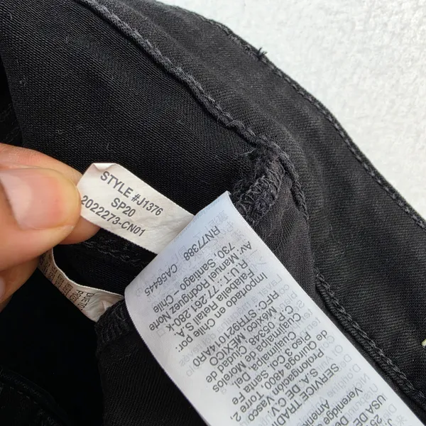Madewell Curvy High-Rise Skinny Jeans Black Denim J1376 Womens Size‎ 32 - Image 7