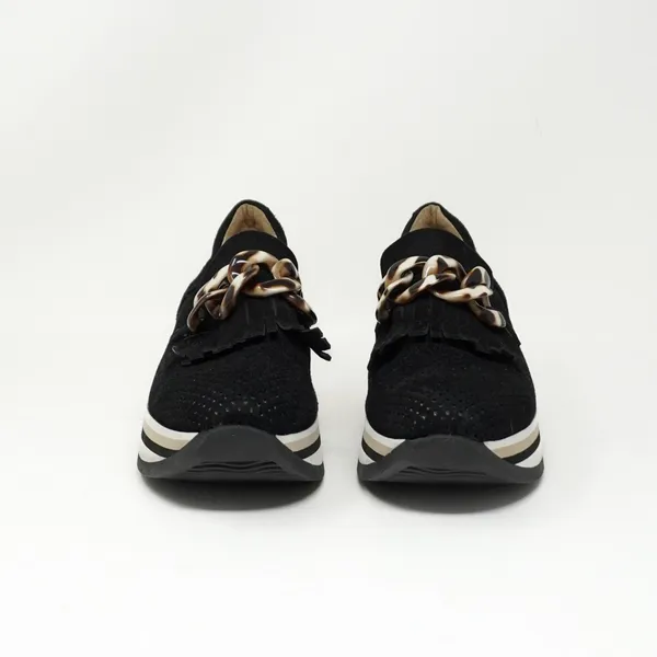 NEW Softwaves Cadie Suede Leather Perforated Tortoise Shell Chain Platform Shoes - Image 2