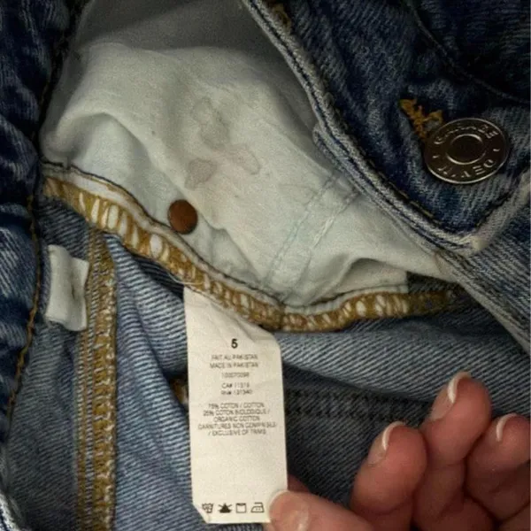 Garage Denim Cheeky Festival Blue Distressed Denim Shorts - Image 5