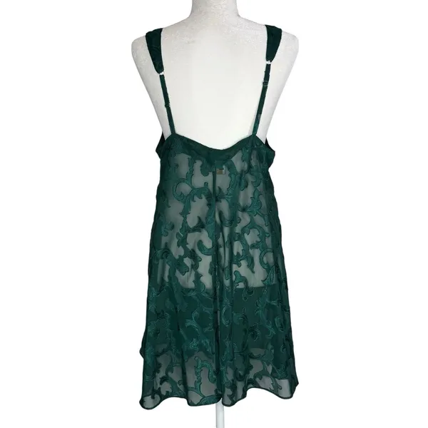 Victoria's Secret Vintage 80s/90s L Gold Label Satin Chemise Babydoll Slip Dress - Image 6