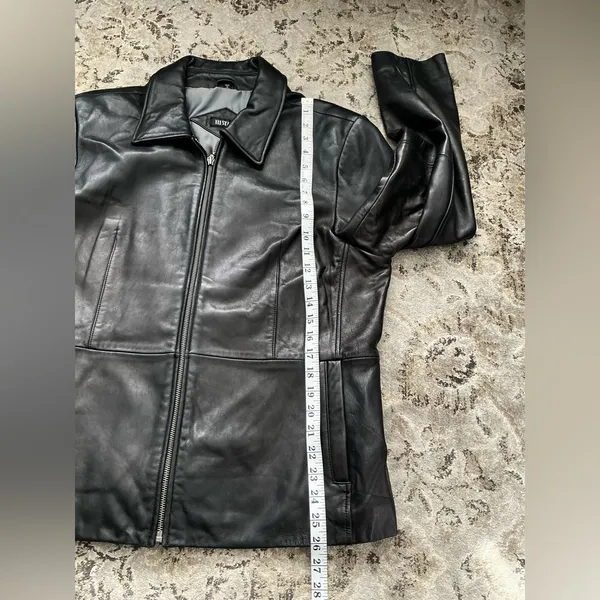 Nice genuine leather jacket 🖤🖤 Black Size L - Image 7