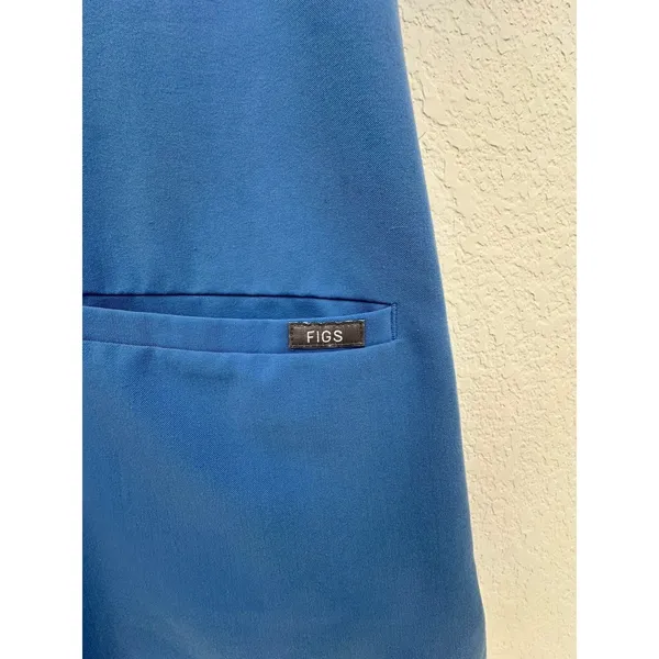 FIGS Technical Collection Womens Scrub Top Size S Blue Short Sleeve V Neck Stain - Image 5