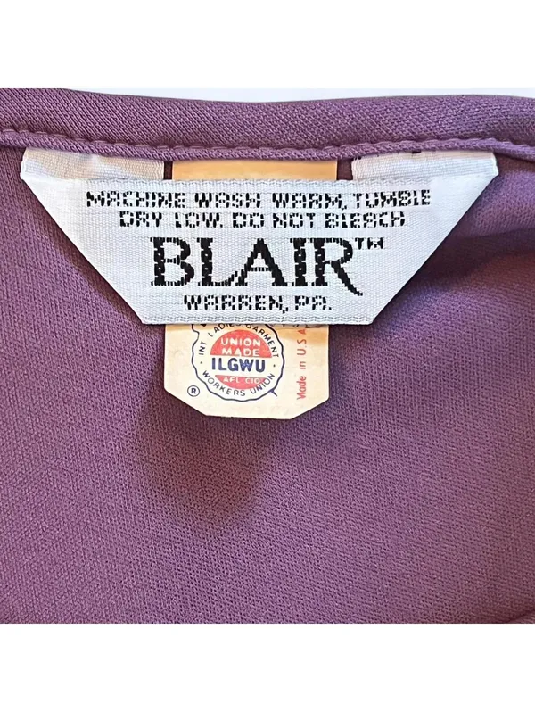 1970s vintage Blair lavender midi dress made in USA Size M/L 💜 - Image 6