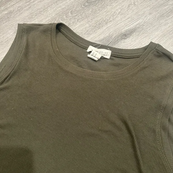 Olive Green Forever 21 Tank Top - Image 2