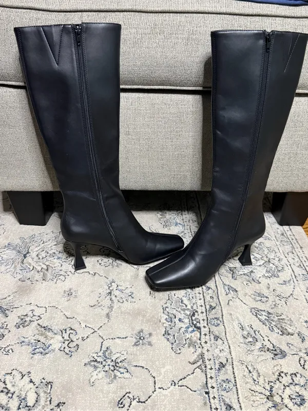 Jeffrey Campbell Checkmate Knee High Boot Black - Image 8