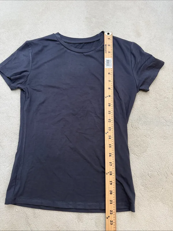 Abardsion Deep Grey Short Sleeve Crew Neck Slim Fit Fitted T-shirt Size Medium - Image 7