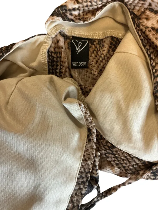 Windsor Snake Print Surplice Top - Image 3