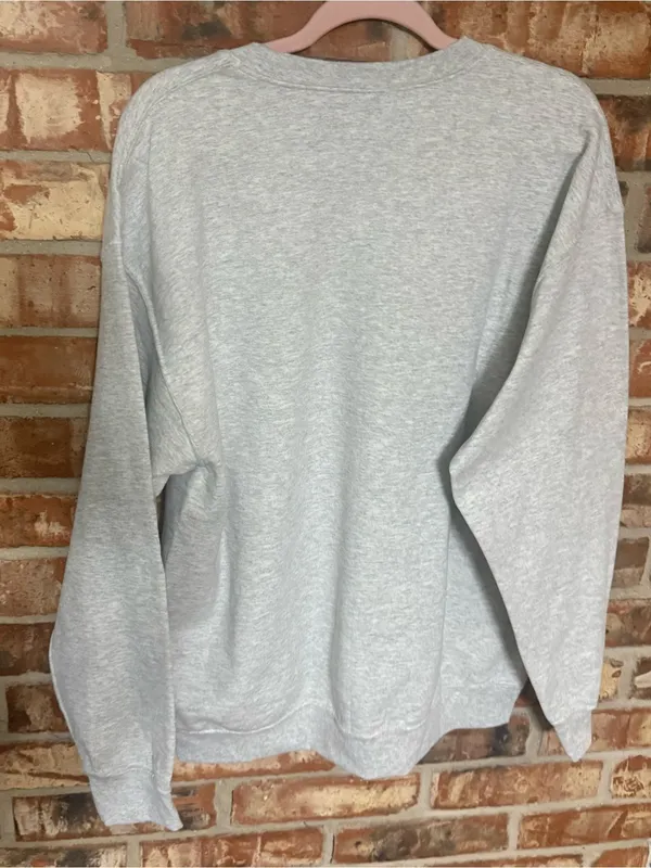 Gildan Light Gray Sweatshirt with Flaming Pool Ball Cherry Graphic - Image 4