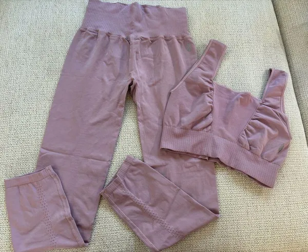 Free People Good Karma Square-Neck Bra and Leggings Set XL - Image 5