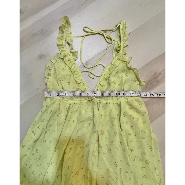 Anthropologie Rumored NWT Women Large Floral Secret Garden Mini Dress Coquette - Image 6